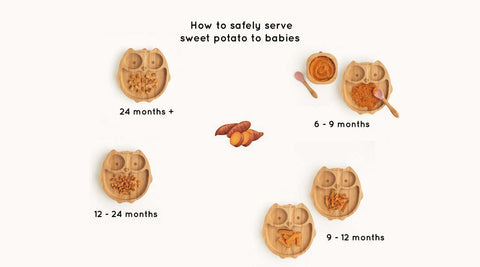 How to safely serve sweet potato image from 6-24 months