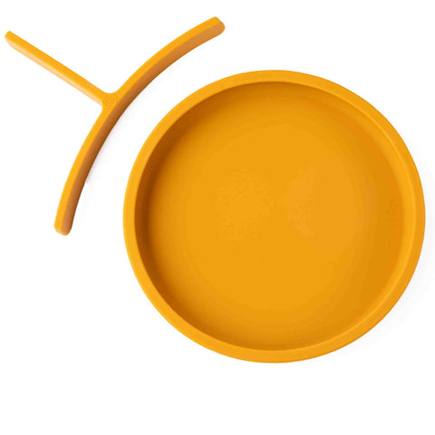 Silicone Plate with Removable Divider - Mustard