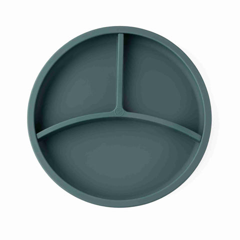 Silicone Plate with Removable Divider - Teal