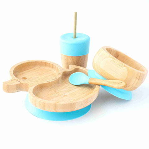 Bamboo Duck Plate Gift Set
