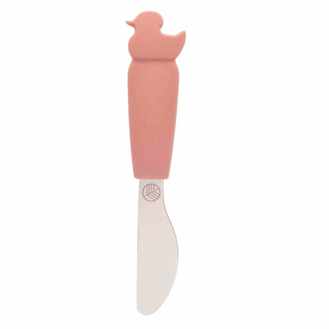 Stainless steel child's knife with pink handle