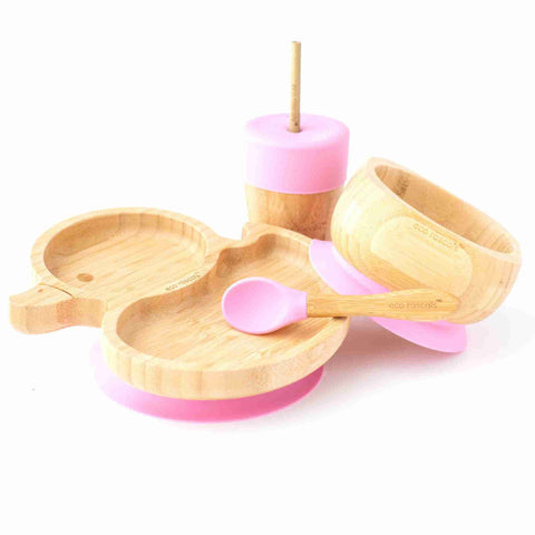 Bamboo Duck Plate Gift Set