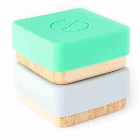 Bamboo Snack Pots - Green and Grey