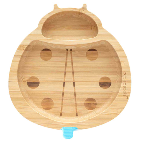 Bamboo Ladybird Suction Plate -Blue