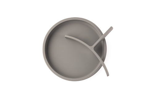 Silicone Plate with Removable Divider - Burgundy