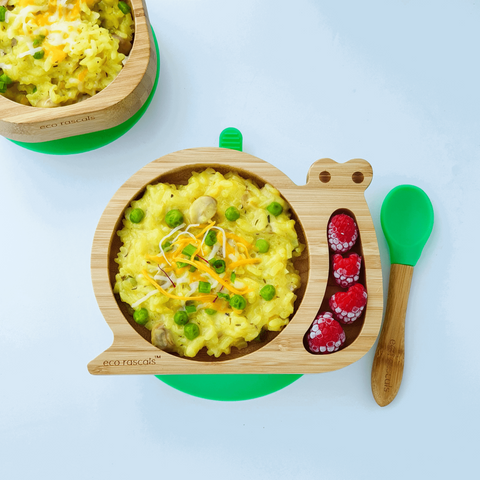 Bamboo tableware suction and section plate - Snail