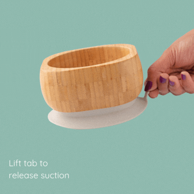Lift tab up to release bowl suction