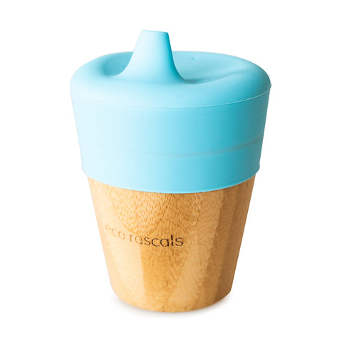 bamboo cup with silicone sippy feeder-Ecorascals