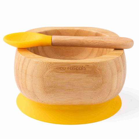 Bamboo bowl and spoon set 
