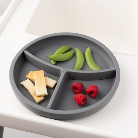 Lunchbox and Matching Divider Plate Bundle - Silver