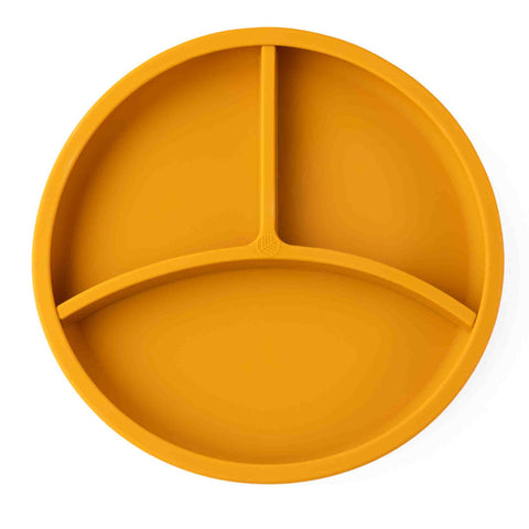 Silicone Plate with Removable Divider - Mustard