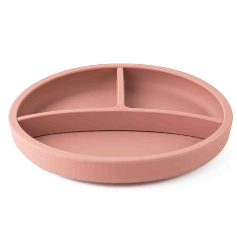 Silicone Plate with Removable Divider - Rose