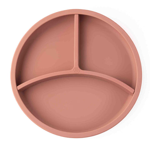 Silicone Plate with Removable Divider - Rose