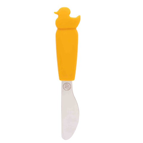 Child's Knife with mustard yellow silicone handle 