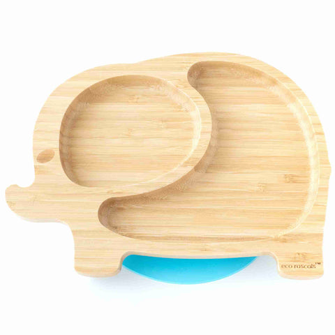 Bamboo Plate with Suction - Elephant Shape