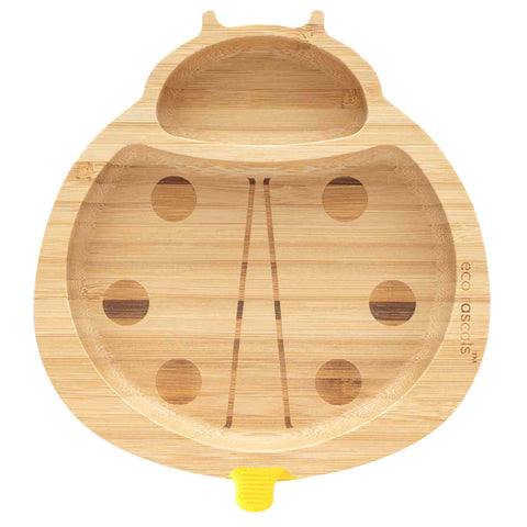 Bamboo Ladybird Suction Plate -Yellow