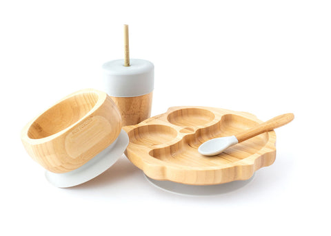 Bamboo Owl Plate Weaning Set